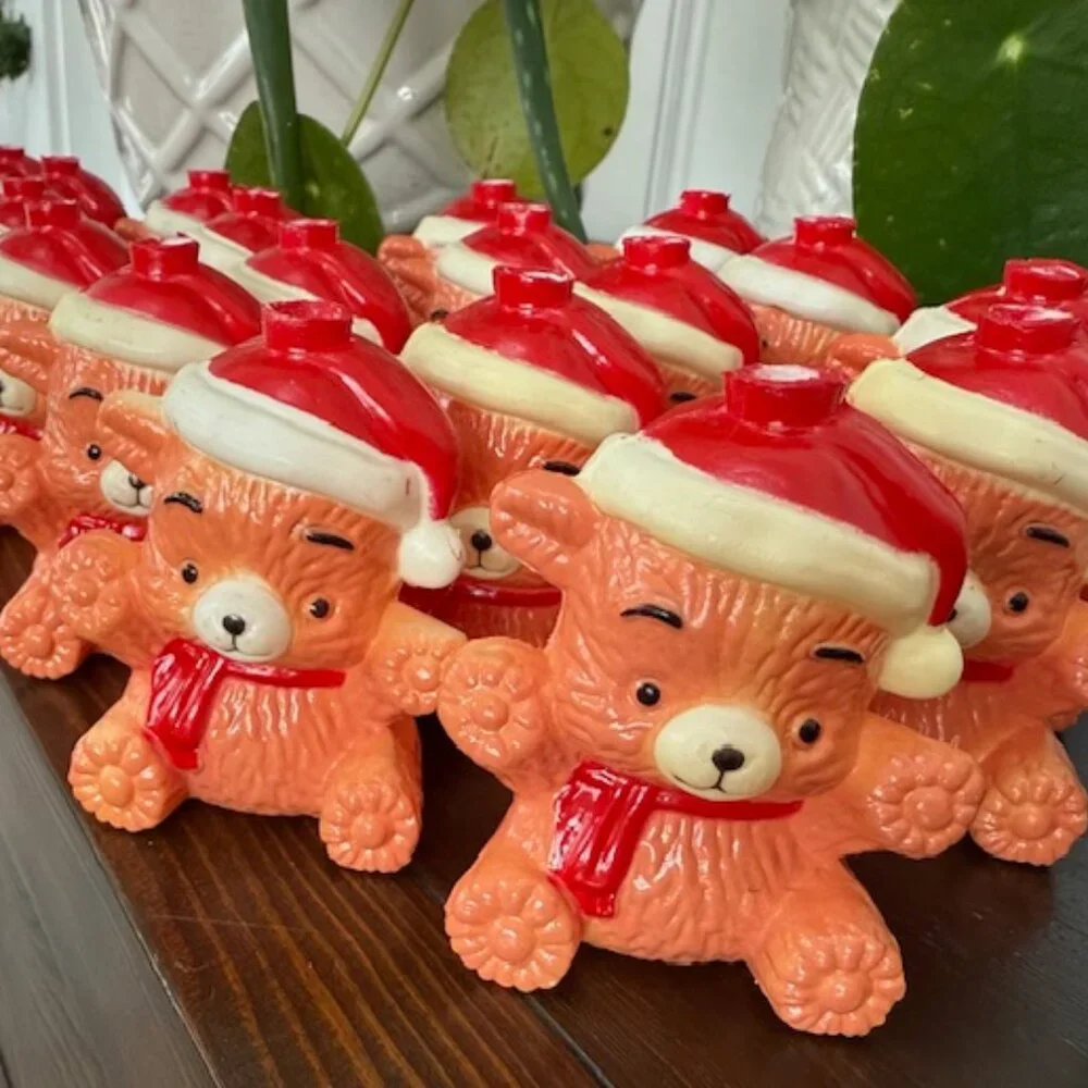 4 for $20: VINTAGE Teddy Bear Blow Mold String Light Covers - Set of 20